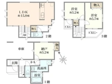 【神奈川県/川崎市中原区井田】川崎市中原区井田2丁目　新築戸建 B号棟 間取り図