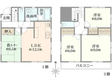 【東京都/足立区谷在家】谷在家1丁目中古戸建 間取り図