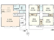【埼玉県/所沢市上新井】所沢市上新井2丁目新築戸建 Ⅾ号棟 間取り図
