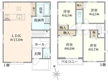 【埼玉県/所沢市上新井】所沢市上新井2丁目新築戸建 G号棟 間取り図