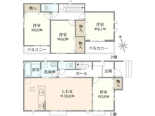 【埼玉県/所沢市上新井】所沢市上新井2丁目新築戸建 H号棟 間取り図