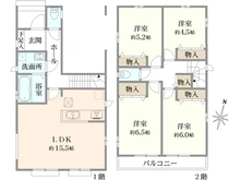 【東京都/足立区六木】足立区六木2丁目新築戸建　B号棟 間取り図