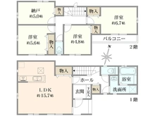 【東京都/足立区六木】足立区六木2丁目新築戸建　K号棟 間取り図
