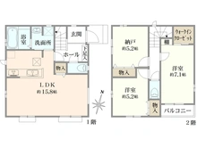 【東京都/足立区六木】足立区六木2丁目新築戸建　F号棟 間取り図