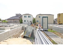 【東京都/足立区六木】足立区六木2丁目新築戸建　D号棟 建築中の外観