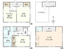 【東京都/足立区新田】足立区新田1丁目　新築戸建て 間取り図