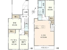 【東京都/足立区伊興】足立区伊興3丁目　B号棟 間取り図