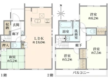【東京都/足立区保木間】足立区保木間3丁目　1号棟 間取り図