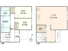 【東京都/足立区佐野】足立区佐野2丁目　戸建て 間取り図