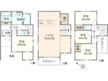 【東京都/足立区関原】足立区関原2丁目　新築戸建 間取り図