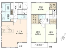 【東京都/足立区南花畑】足立区南花畑4丁目　新築戸建　2号棟 間取り図