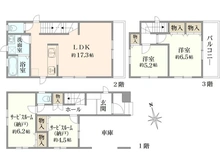 【東京都/足立区宮城】足立区宮城1丁目　新築戸建　C号棟 間取り図
