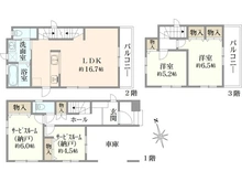 【東京都/足立区宮城】足立区宮城1丁目　新築戸建　E号棟 間取り図