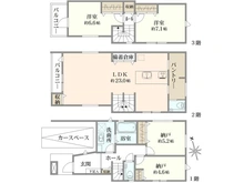 【東京都/世田谷区桜丘】世田谷区桜丘二丁目　新築戸建A号棟 間取り図