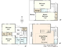 【埼玉県/川口市青木】川口市青木1丁目 新築戸建 A号棟 間取り図