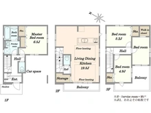 【埼玉県/川口市朝日】川口市朝日六丁目　新築戸建　2号棟 間取り図