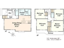 【埼玉県/川口市大字安行小山】川口市安行小山　新築戸建　E号棟 間取り図