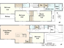 【埼玉県/川口市朝日】川口市朝日3丁目 新築戸建 6号棟 間取り図