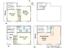 【埼玉県/川口市朝日】川口市朝日6丁目 新築戸建 間取り図