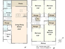 【埼玉県/川口市上青木】川口市上青木6丁目 新築戸建 D号棟 間取り図
