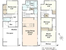 【埼玉県/蕨市南町】蕨市南町第8 2号棟 間取り図