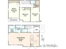【埼玉県/川口市江戸袋】川口市江戸袋1丁目 新築戸建 1号棟 間取り図