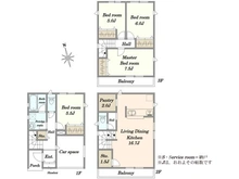 【埼玉県/川口市飯塚】川口市飯塚1丁目 新築戸建 2号棟 間取り図