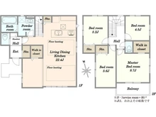 【埼玉県/草加市西町】草加市西町　新築戸建　1号棟 間取り図
