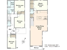 【埼玉県/川口市戸塚東】川口市戸塚東2丁目　新築戸建　1号棟 間取り図
