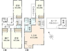 【神奈川県/横浜市保土ケ谷区新桜ケ丘】横浜市保土ケ谷区新桜ケ丘1丁目中古戸建 間取り図