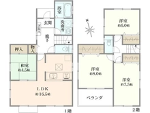 【神奈川県/茅ヶ崎市ひばりが丘】茅ヶ崎市ひばりが丘　中古戸建 間取り図