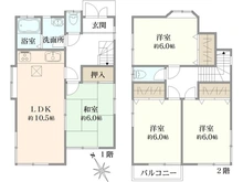 【東京都/八王子市中野上町】八王子市中野上町4丁目　中古戸建 間取り図