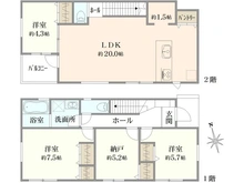 【神奈川県/川崎市麻生区千代ケ丘】麻生区千代ケ丘6丁目　新築戸建　3号棟 間取り図