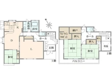 【神奈川県/横浜市南区中里】横浜市南区中里4丁目　中古戸建 間取り図
