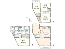 【神奈川県/川崎市宮前区神木本町】川崎市宮前区神木本町3丁目　中古戸建 間取り図