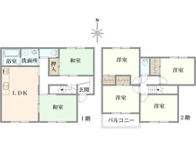【神奈川県/川崎市宮前区西野川】川崎市宮前区西野川1丁目　中古戸建 間取り図