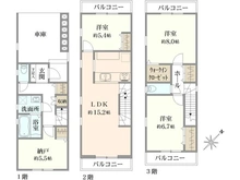 【神奈川県/川崎市幸区戸手】川崎市幸区戸手4丁目　新築戸建　5号棟 間取り図