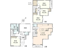 【神奈川県/川崎市幸区戸手】川崎市幸区戸手4丁目　新築戸建　7号棟 間取り図