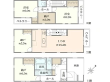 【神奈川県/川崎市幸区戸手】川崎市幸区戸手4丁目　新築戸建　9号棟 間取り図