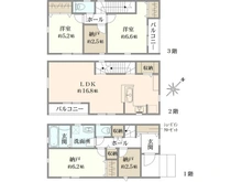 【神奈川県/川崎市幸区戸手】川崎市幸区戸手4丁目　新築戸建　10号棟 間取り図