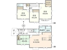 【神奈川県/川崎市宮前区西野川】川崎市宮前区西野川3丁目　新築戸建　2号棟 間取り図