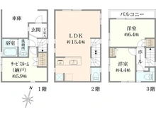 【神奈川県/横浜市鶴見区下末吉】横浜市鶴見区下末吉3丁目　中古戸建 間取り図