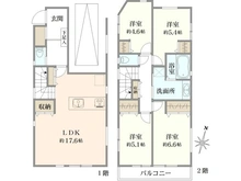 【神奈川県/横浜市鶴見区北寺尾】横浜市鶴見区北寺尾1丁目新築戸建　1号棟 間取り図