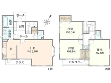 【神奈川県/川崎市麻生区細山】川崎市麻生区細山6丁目　中古戸建 間取り図