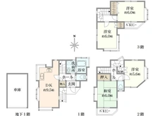 【神奈川県/川崎市麻生区東百合丘】川崎市麻生区東百合丘2丁目　中古戸建 間取り図