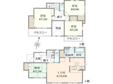 【神奈川県/川崎市宮前区平】川崎市宮前区平1丁目　中古戸建 間取り図