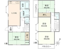 【神奈川県/横浜市緑区いぶき野】横浜市緑区いぶき野　中古戸建 間取り図