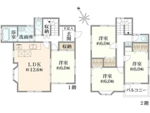 【神奈川県/横浜市鶴見区馬場】鶴見区馬場2丁目　中古戸建 間取り図