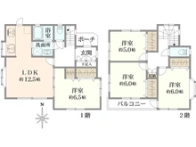 【神奈川県/横浜市泉区白百合】横浜市泉区白百合3丁目　中古戸建 間取り図