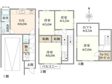 【東京都/世田谷区北烏山】世田谷区北烏山4丁目　中古戸建 間取り図